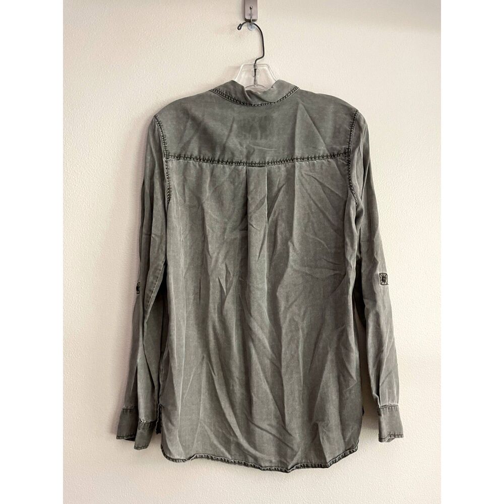 Express Gray Boyfriend Button Up - image 6